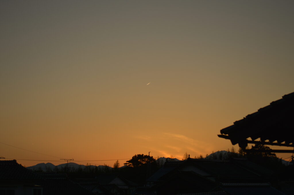 夕焼け　2023年12月4日撮影